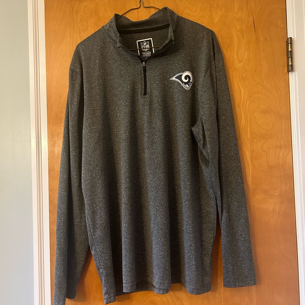 Mens LA Rams NFL size large pullover 1/4 zip top
